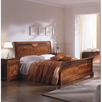 Klasyczne łóżko drewniane Isola/160 wiśniowe