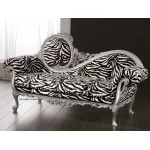 Leżanka Barocco zebra/folia srebrna wyprzedaż