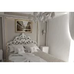 Luksusowe łóżko Wenecja/180/BP2119 białe