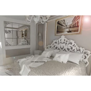 Luksusowe łóżko Wenecja/180/BP2119 białe