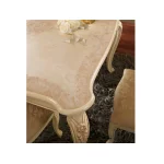 Stół kwadratowy rozkładany+4 krzesła Positano kość słoniowa