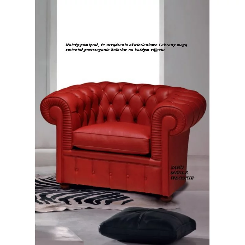 Fotel CHESTER czerwony
