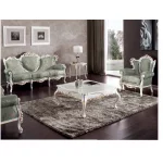 Fotel MEDAGLIONE/ARTDECO/3148 biało-złoty