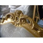Kanapa 2-os Barocco złoty lakier wyprzedaż