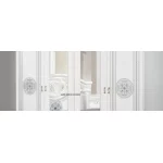 Klasyczna sypialnia Greca 4D biało-srebrna