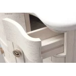 Klasyczna szafka do łazienki Amadeo 83/110x61 biało-srebrna