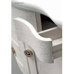 Klasyczna szafka do łazienki Amadeo 83/110x61 biało-srebrna