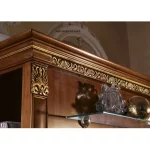 Klasyczne biurko Antonio wiśniowo-złote