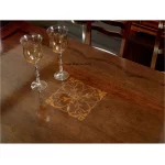 Klasyczny stół drewniany Intarsja orzechowy