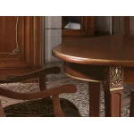 Klasyczny stół rozkładany owalny Antonio/180 wiśniowo-złoty