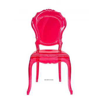 Krzesło 0101 transparentne fuksja