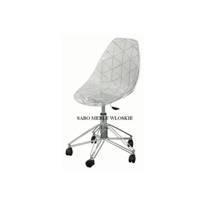 Krzesło 0105 biurowe przeźroczyste neutralne