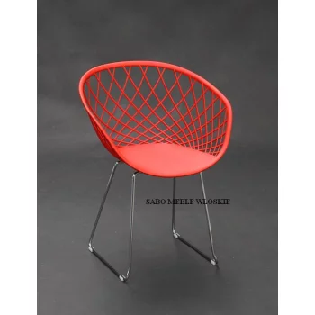 Krzesło 0106 metal czerwone