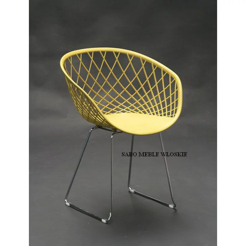 Krzesło 0106 metal żółte