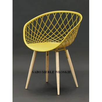 Krzesło 0106 wood żółte