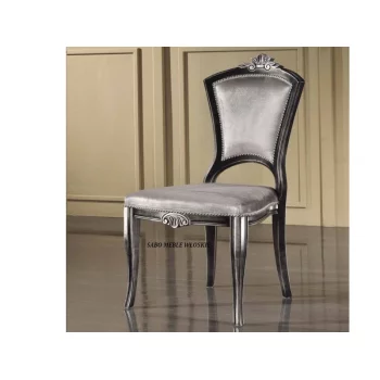 Krzesło 083SF czarno-srebrne