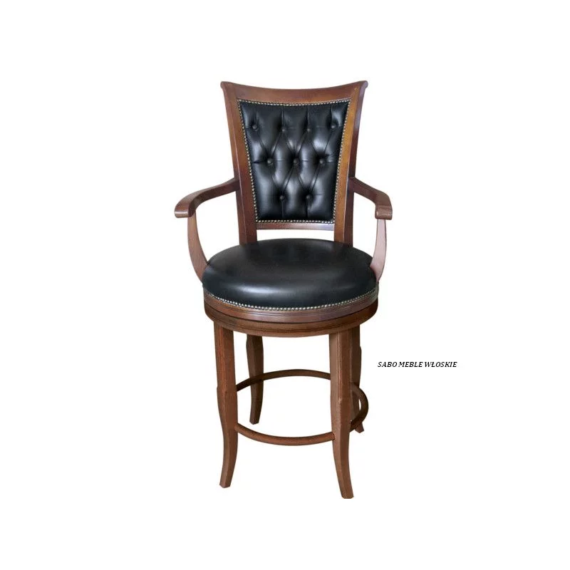 Krzesło barowe obrotowe"SG015B"orzechowy