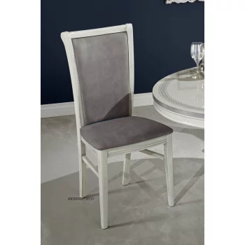 Krzesło ENORA/ECO brzoza biało-srebrna