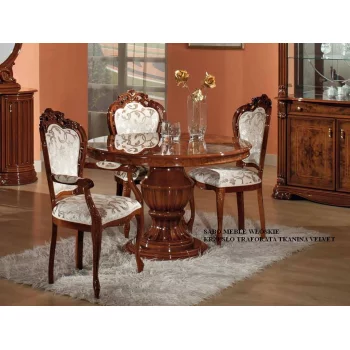 Krzesło BELLA/TRAFORATA velvet orzech