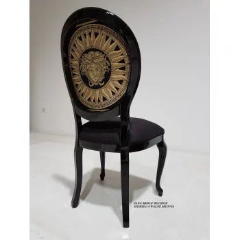 Krzesło POSELA MEDUSA owalne czarne