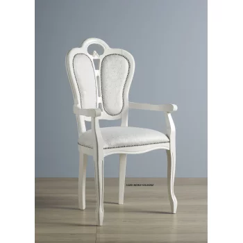 Krzesło z podłokietnikiem GRITTE/TK biale