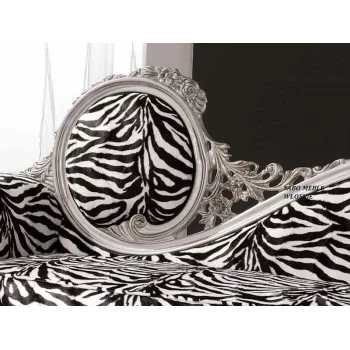 Leżanka BAROCCO zebra/lakier srebrna
