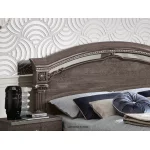 Łóżko 160 panel Bona brązowo-srebrne