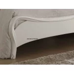 Łóżko LIPARI/180 + 2 szafki nocne biało-srebrne