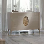 Luksusowa komoda do sypialni Kolekcja Ovale kość słoniowa