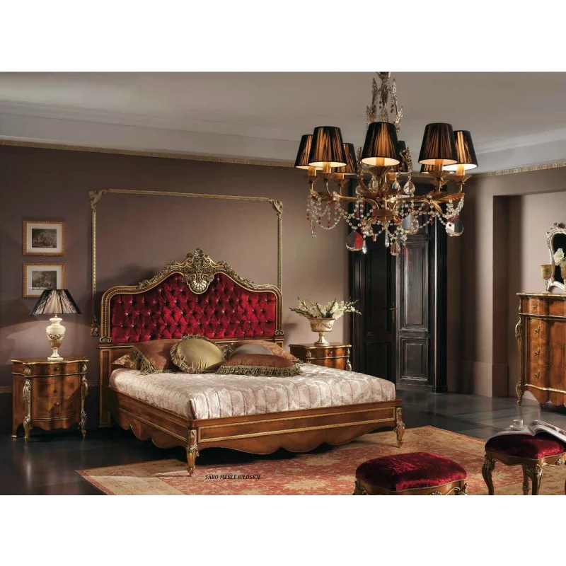 Luksusowe łóżko Izabela/180/tapic.orzechowe