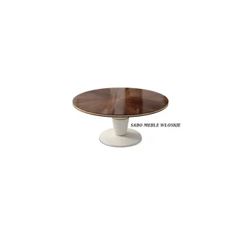 Luksusowy stół okrągły Kolekcja Ovale nierozkładany orzechowy