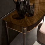 Luksusowy włoski bar drewniany Navilli brązowy