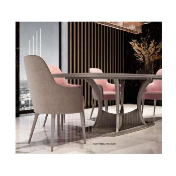 Luksusowy włoski stół prostokątny drewniany Navilli /220 szary