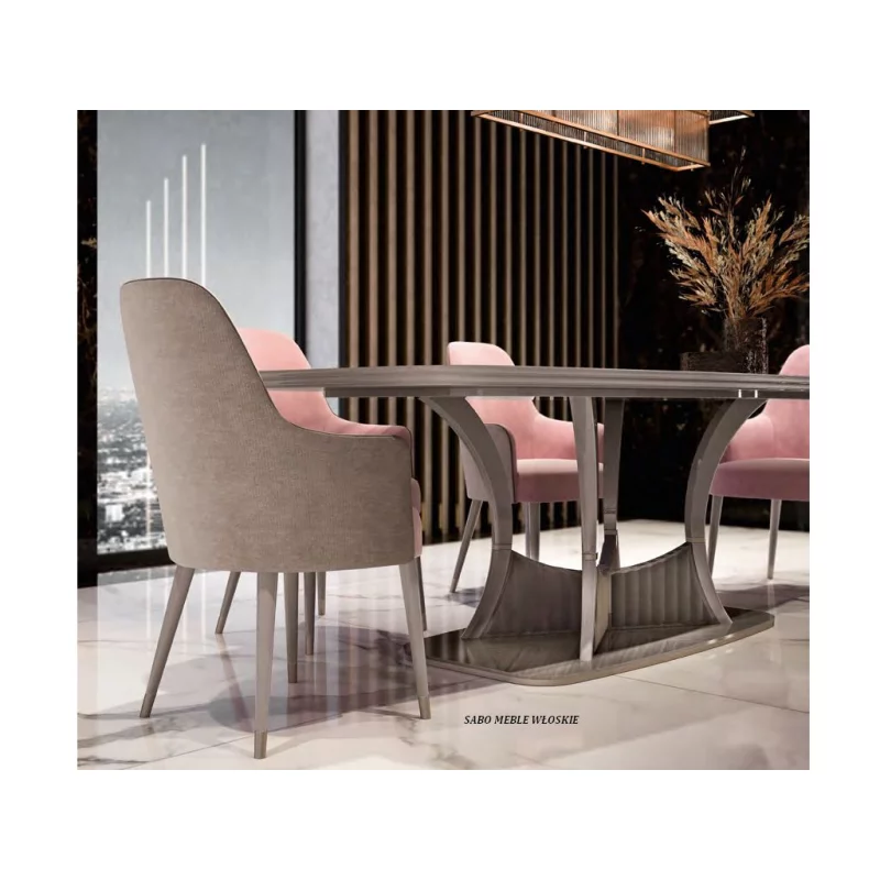 Luksusowy włoski stół prostokątny drewniany Navilli /220 szary