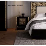 Nowoczesne łóżko 160 Star czarno-złote