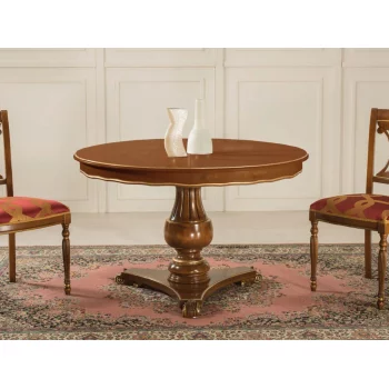 Stół rozkładany drewniany"3508" orzechowo-złoty
