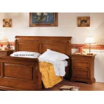 Stylowe łóżko Ferrato/panel orzechowe