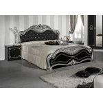 Sypialnia Lux 6D/160 tapicer.czarno-srebrna