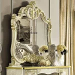 Toaletka + lustro mini kolekcja 137 kość słoniowa-złota